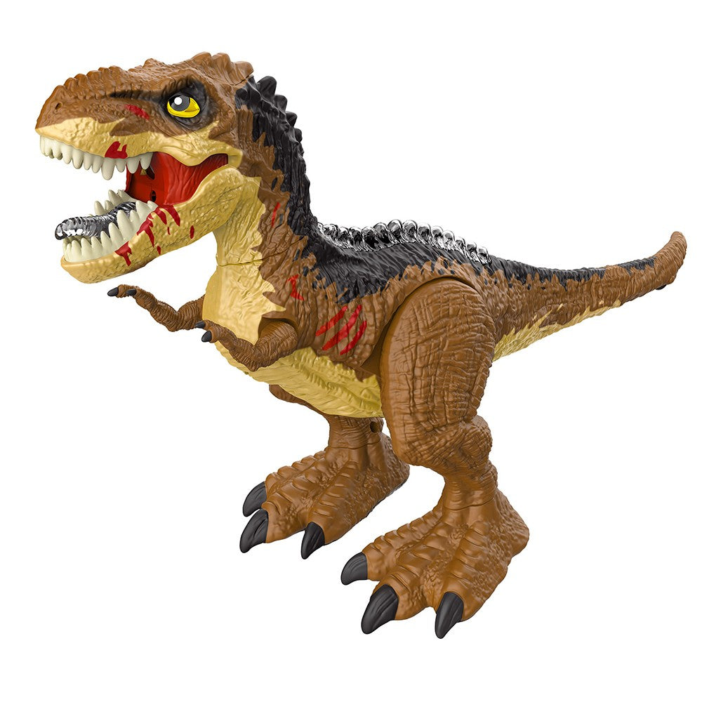 Kids RC Electric Walking Dinosaur Toy with Light Up and Roaring Sound Dark Brown
