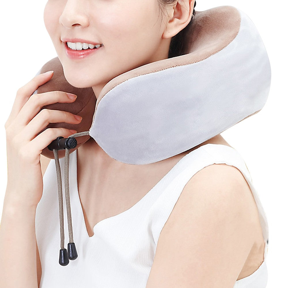 Neck Massage Pillow Electric Heating Neck Massager Neck Pillow Brown