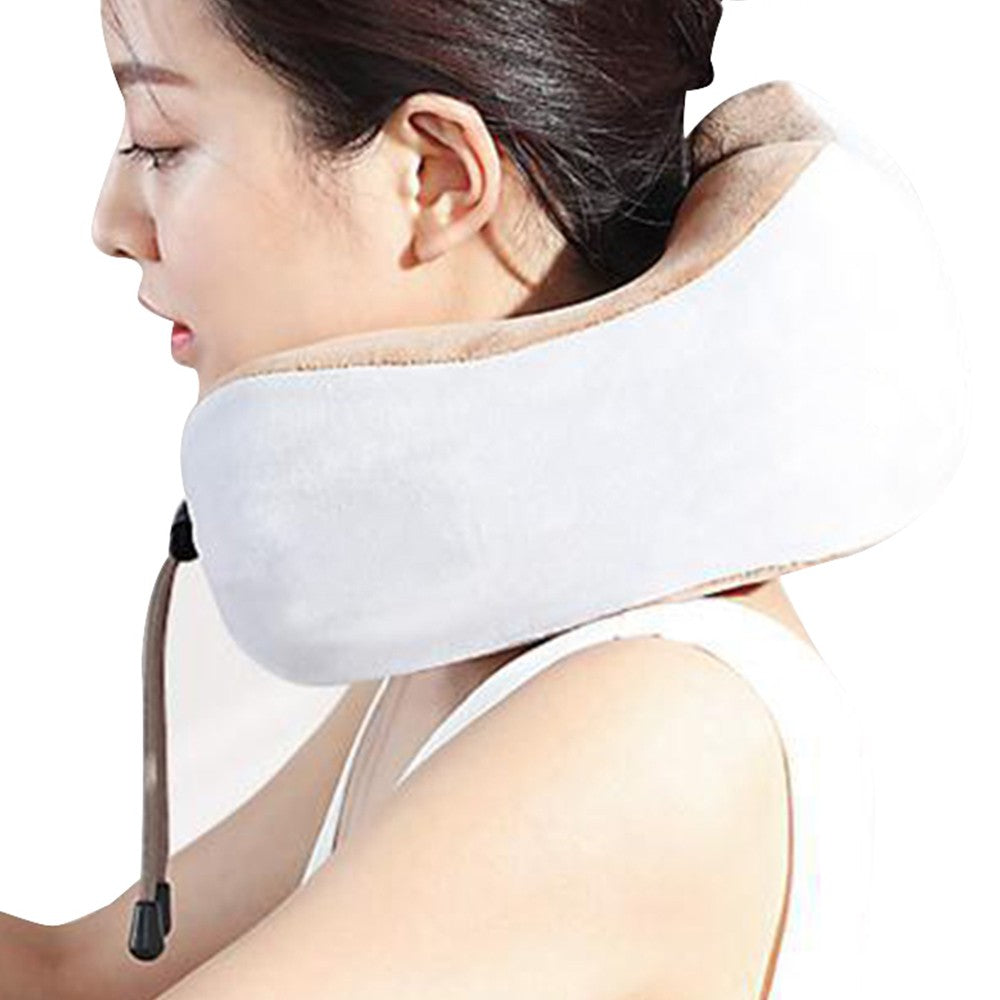 Neck Massage Pillow Electric Heating Neck Massager Neck Pillow Brown