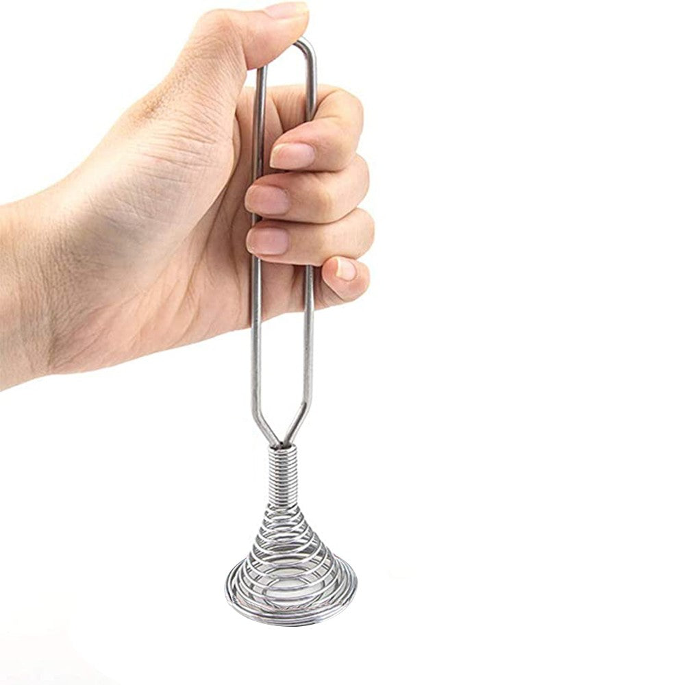 2Pcs Blends Faster Manual Spring Coil Egg Whisk Stainless Steel Whisk
