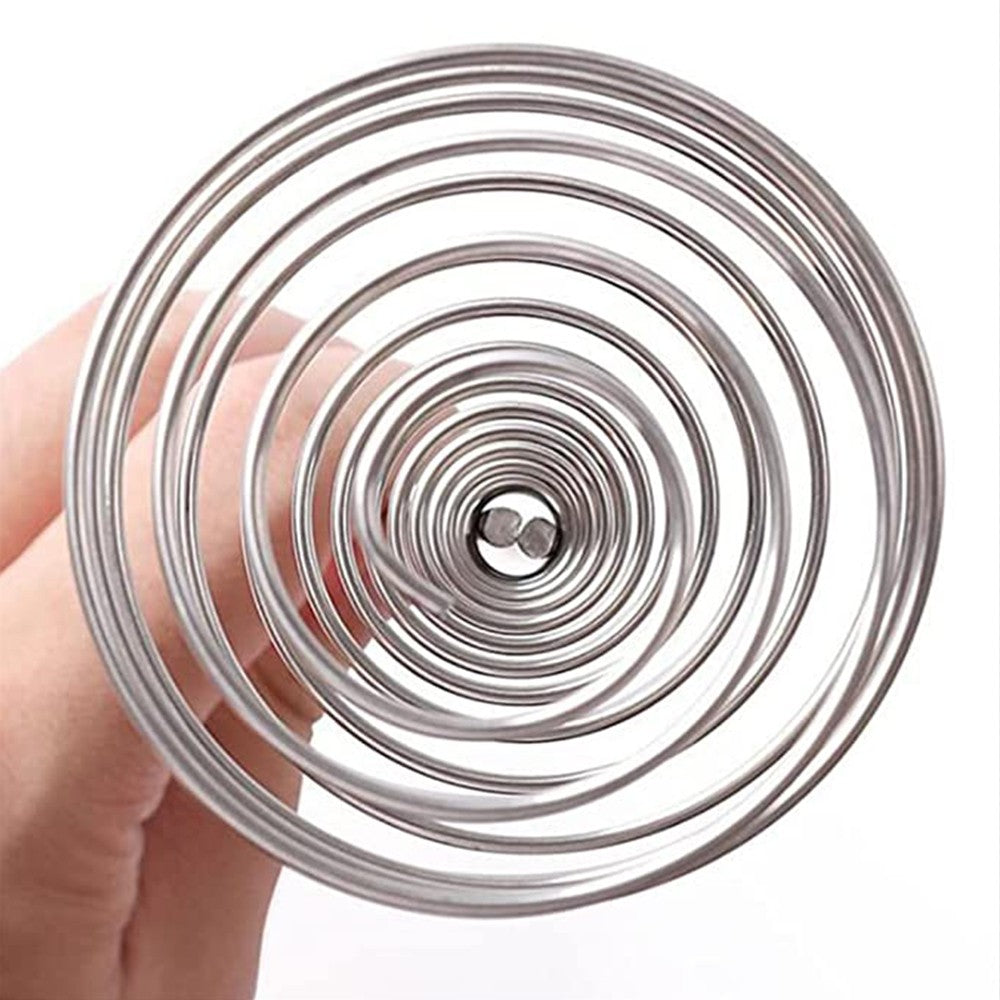 2Pcs Blends Faster Manual Spring Coil Egg Whisk Stainless Steel Whisk