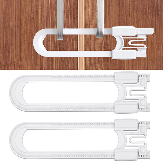 2 X Baby Child Safety Sliding Cabinet Locks Adjustable Safety Cabinet Door Locks