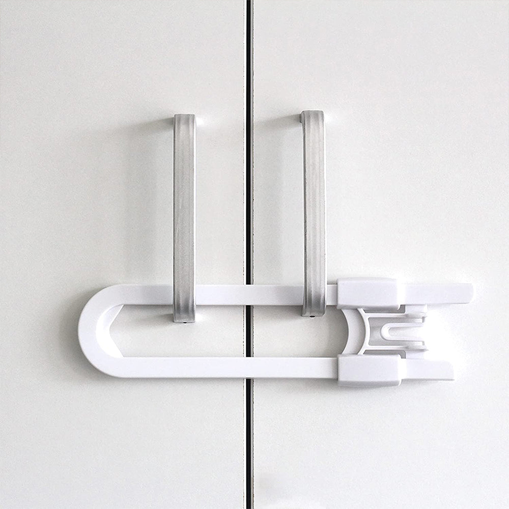 2 X Baby Child Safety Sliding Cabinet Locks Adjustable Safety Cabinet Door Locks