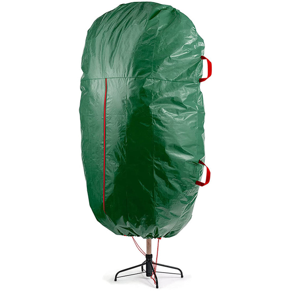 7ft Christmas Tree Storage Bag Christmas Tree Zipped Cover Upright Xmas Tree Zip Bag Dustproof Sack Storage Bag Green