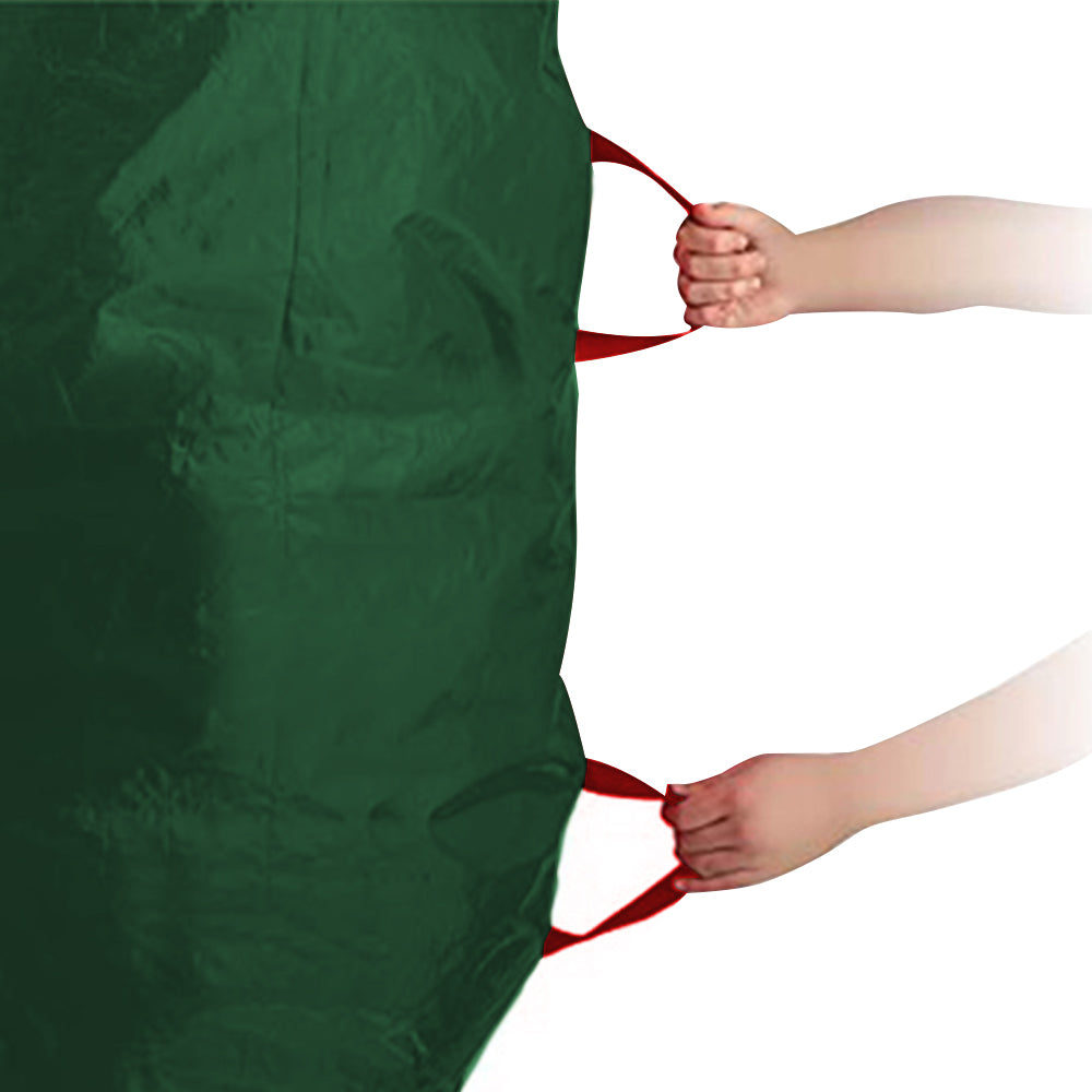 7ft Christmas Tree Storage Bag Christmas Tree Zipped Cover Upright Xmas Tree Zip Bag Dustproof Sack Storage Bag Green