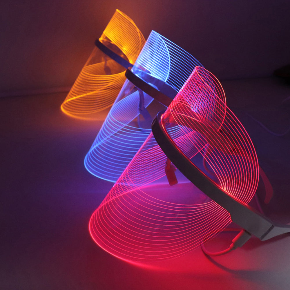 2 X LED Light Photon Face Mask Skin Facial Wrinkle Therapy Facial Mask