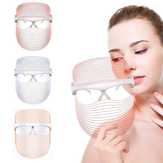 2 X LED Light Photon Face Mask Skin Facial Wrinkle Therapy Facial Mask