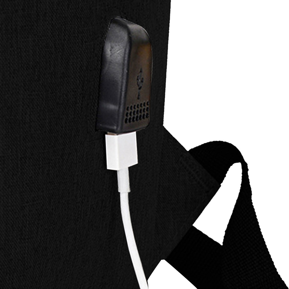 3Pcs Laptop Backpack Business Shoulder Bag Purse with USB Charging Port Black