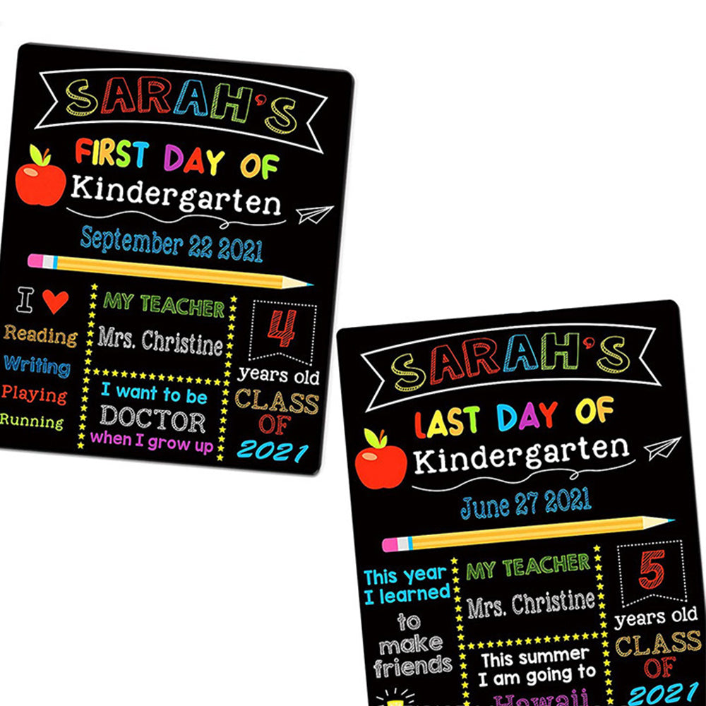 The First and Last Day of School Kids DIY Double Sided Chalkboard Sign