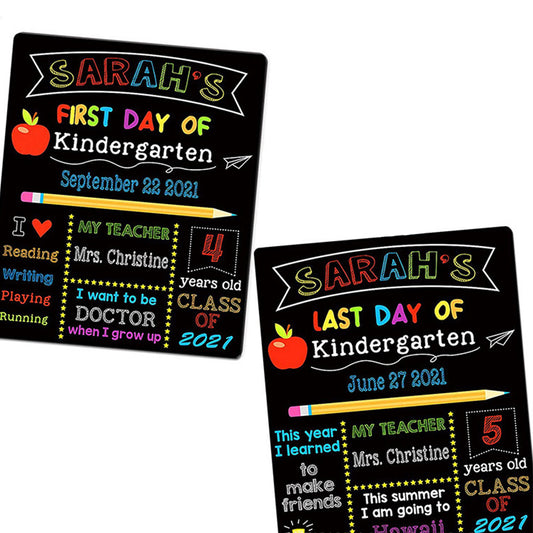 The First and Last Day of School Kids DIY Double Sided Chalkboard Sign