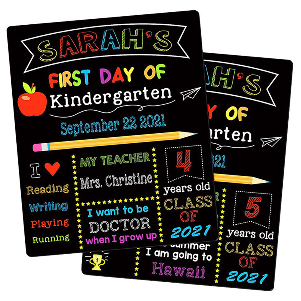 The First and Last Day of School Kids DIY Double Sided Chalkboard Sign