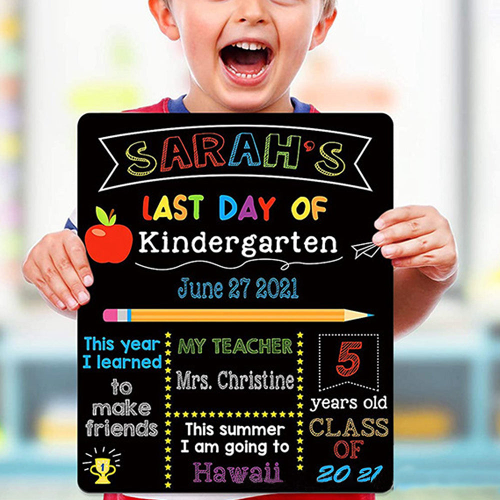 The First and Last Day of School Kids DIY Double Sided Chalkboard Sign