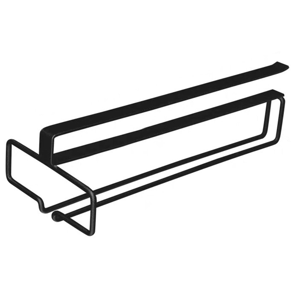 Under Cabinet Wine Glass Rack No Drilling Stemware Hanging Storage Rack Black