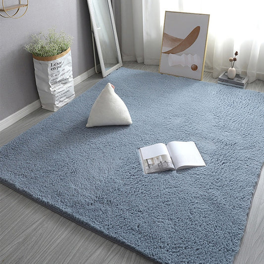120x160cm Soft Shaggy Rug Fluffy Plush Area Rug Bedroom Carpet Home Decor Blue