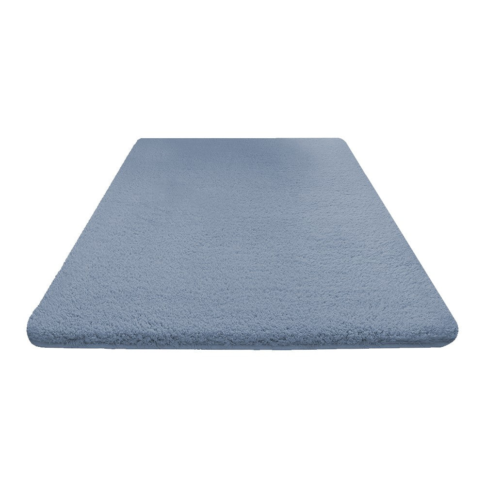 120x160cm Soft Shaggy Rug Fluffy Plush Area Rug Bedroom Carpet Home Decor Blue