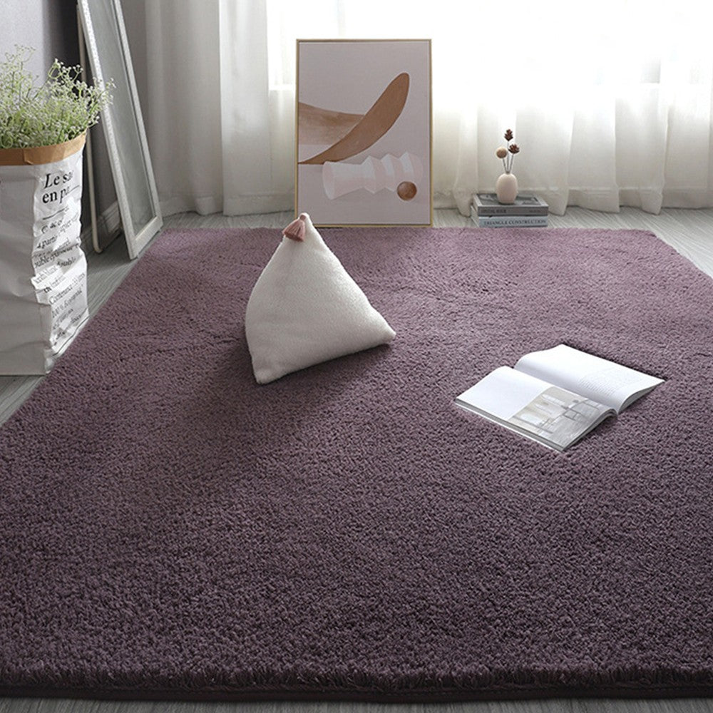 140x200cm Soft Shaggy Rug Fluffy Plush Area Rug Bedroom Carpet Home Decor Purple