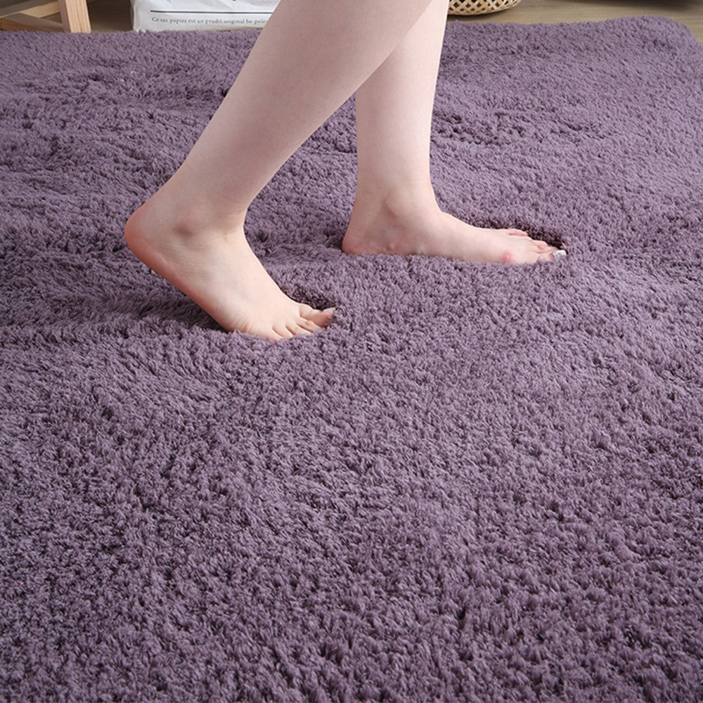 120x160cm Soft Shaggy Rug Fluffy Plush Area Rug Bedroom Carpet Home Decor Purple