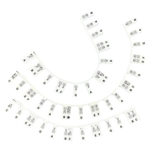 88 Keys Removable Silicone Piano Practice Keyboard Black Letters Labels Set