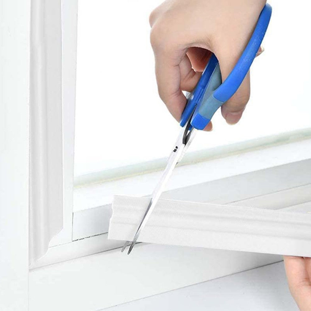 5M Self Adhesive Door Draft Stopper Sliding Window Soundproof Seal Strip White