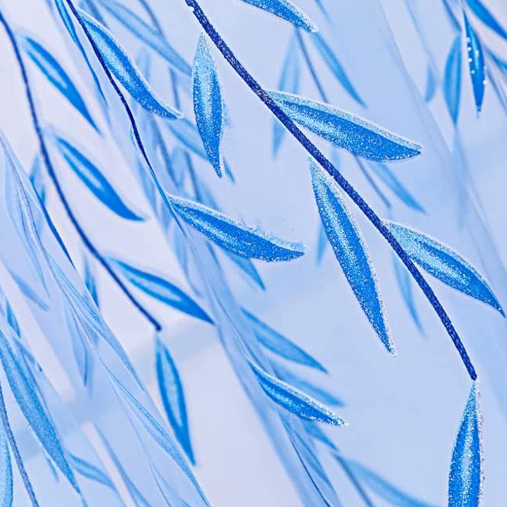 Pair of Willow Curtains Sheer Tulle Curtains Room Door Curtain Home Decor Blue