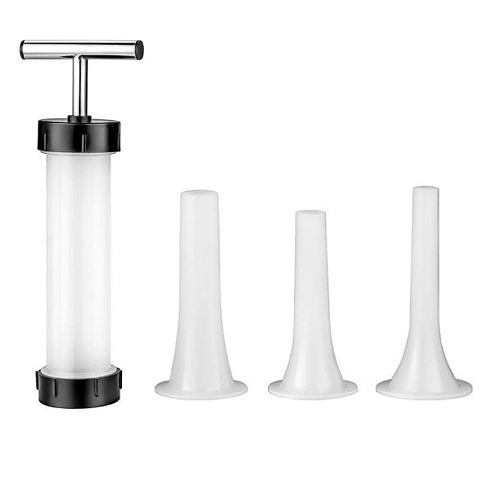 Manual Sausage Stuffer Maker Tool Meat Filling Machine with 3 Stuffing Tubes