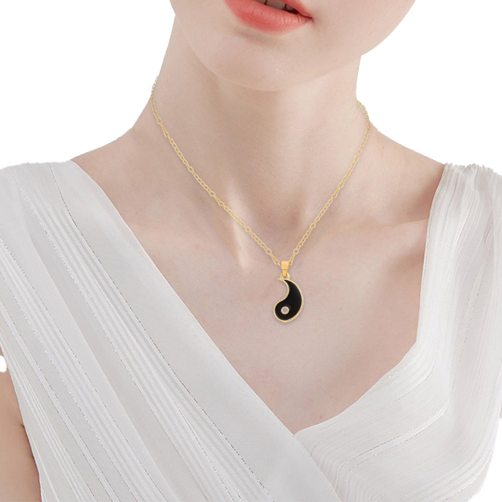 4 Pairs Couples Yin Yang Pendant Necklace Matching Puzzle Diagrams Necklace