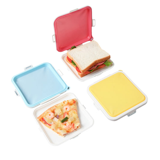 3 X Reusable Sandwich Boxes Food Storage Box School Lunch Container Lunch Boxes