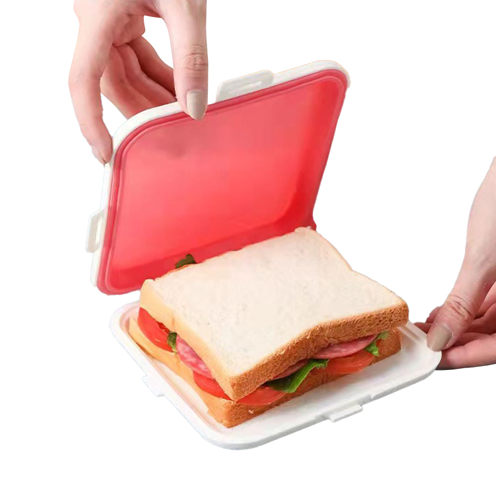 3 X Reusable Sandwich Boxes Food Storage Box School Lunch Container Lunch Boxes