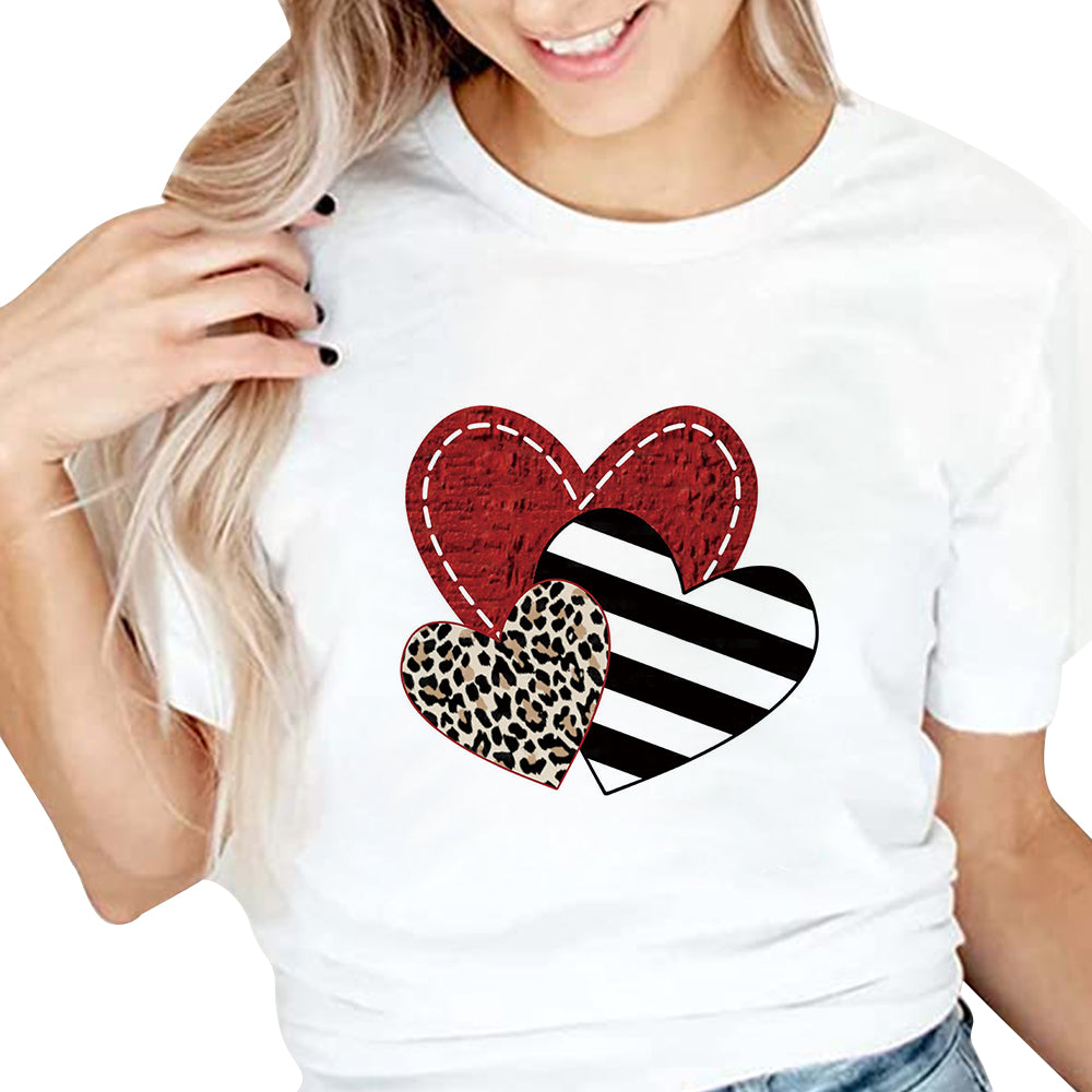 10 X Valentines Day Iron on Heat Transfer Film Sticker Clothes T Shirt DIY Patch