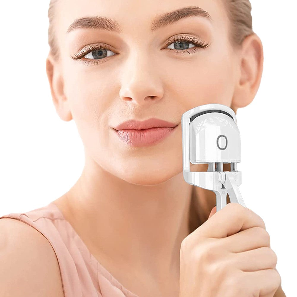 1 X Electric Heated Curling Eyelash Tool USB Rechargeable Heating Eyelash Curler