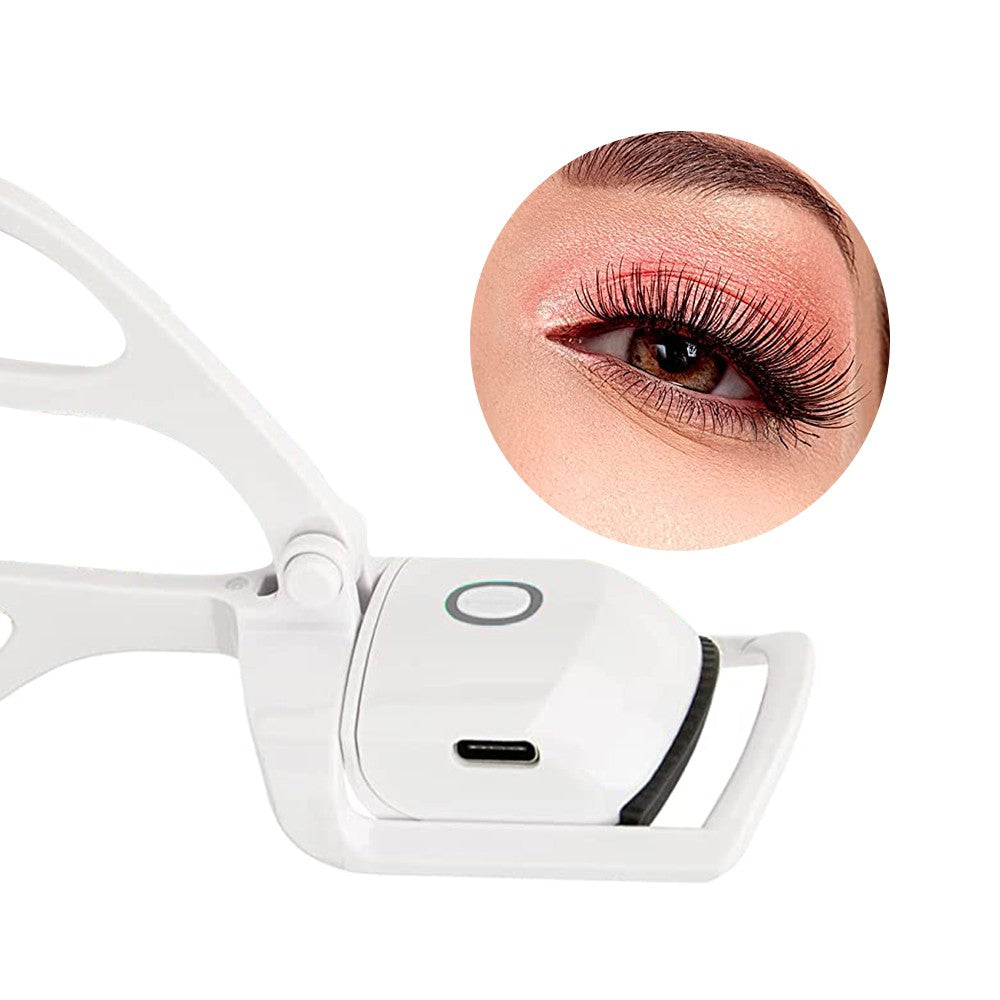 1 X Electric Heated Curling Eyelash Tool USB Rechargeable Heating Eyelash Curler