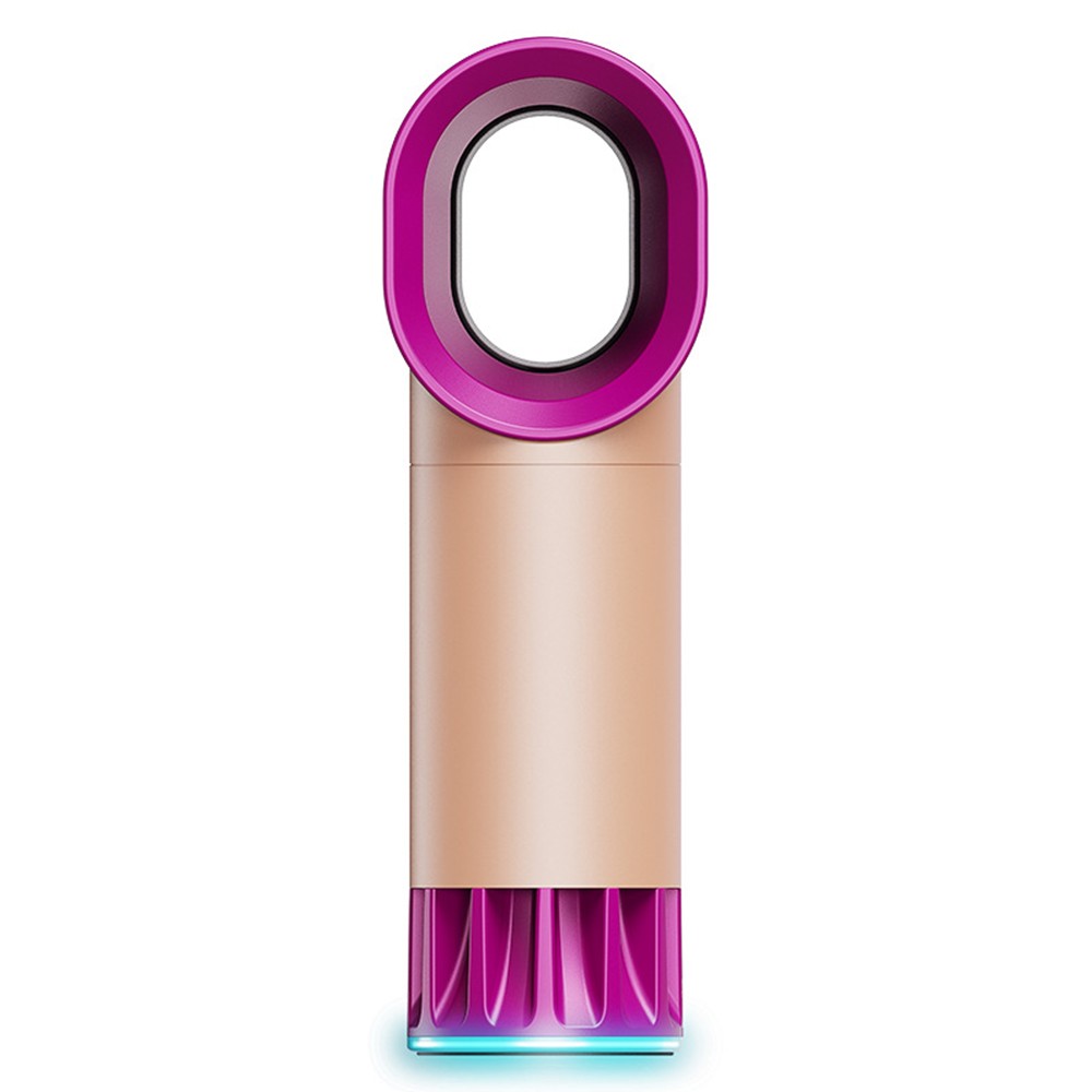 2Pcs USB Rechargeable Cooling Bladeless Fan Desktop Fan Bladeless Fan Pink White