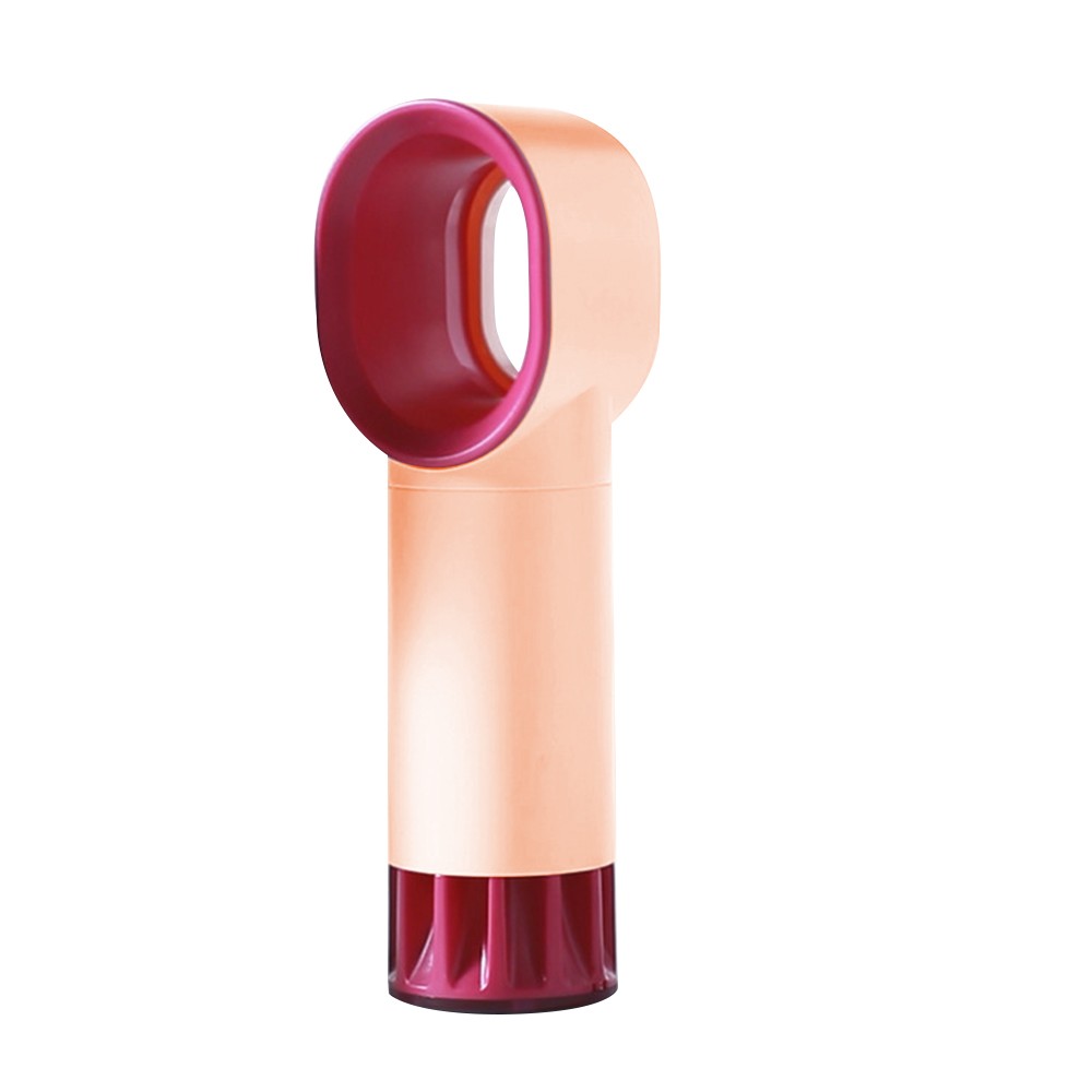 1Pc USB Rechargeable Cooling Bladeless Fan Desktop Fan Bladeless Fan Pink