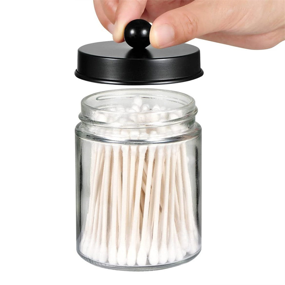 4Pcs 270ml Glass Mason Jars with Lids Apothecary Jars Vanity Storage Canister