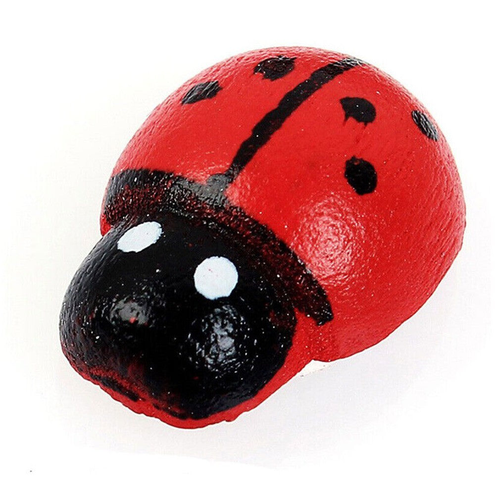100Pcs DIY Miniatures Ladybug Statue Figurines Garden Bonsai Landscape Decor