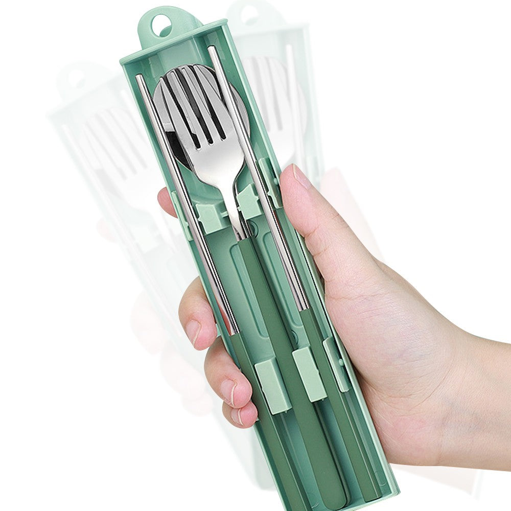 Set of 2Pcs Stackable Leakproof Lunch Box with Lunch Bag and Cutlery Set