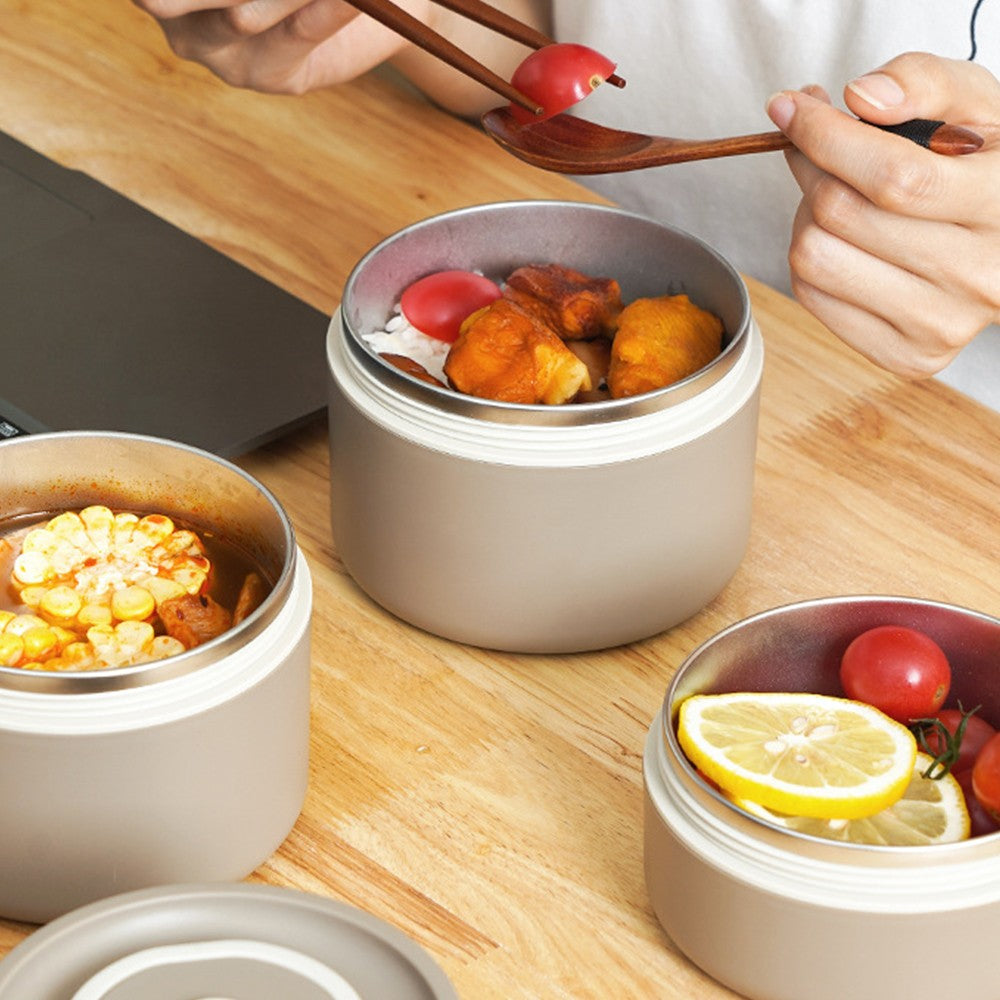 Set of 4Pcs Stackable Leakproof Lunch Box with Lunch Bag and Cutlery Set