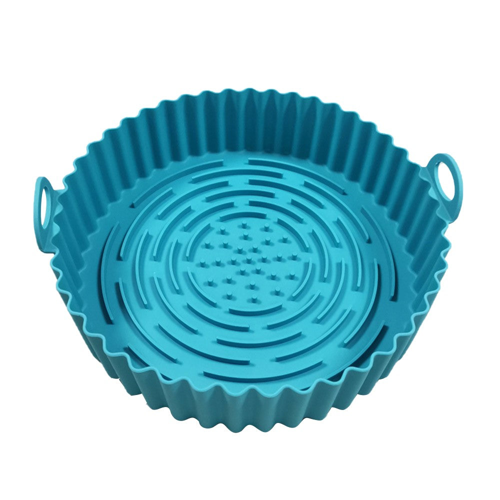 1 X Reusable Air Fryer Silicone Liners Pot Basket Kitchen Accessories Blue