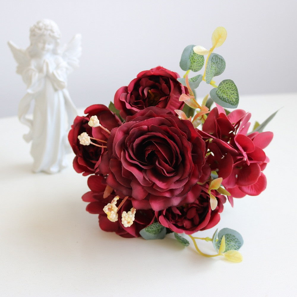 5 Stems Artificial Peonies Flower Roses Flowers Silk Flowers Bouquet Decor