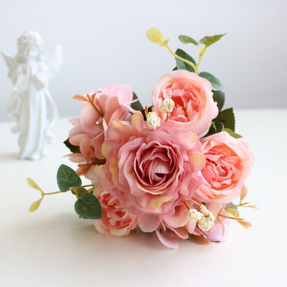 5 Stems Artificial Peonies Flower Roses Flowers Silk Flowers Bouquet Decor