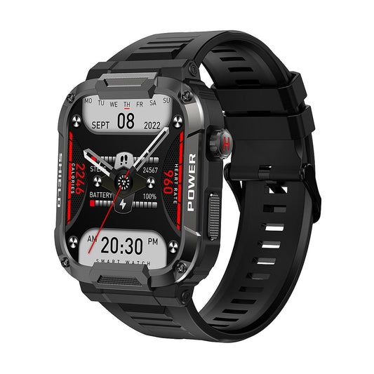 MK66 Smart Watch Touch Screen Sports Fitness Tracker Sleep Heart Rate Monitor Black