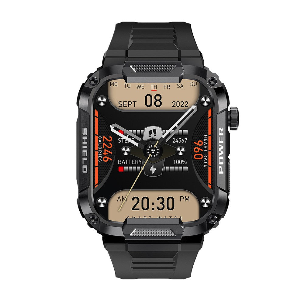 MK66 Smart Watch Touch Screen Sports Fitness Tracker Sleep Heart Rate Monitor Black
