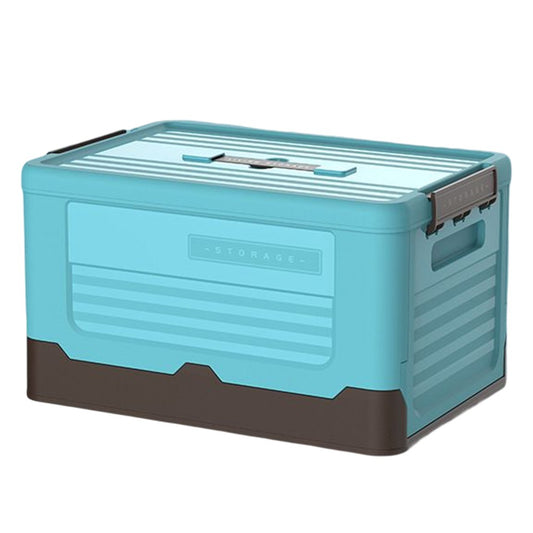 Foldable Stackable Storage Boxes Collapsible Storage Bins with Lid Blue M