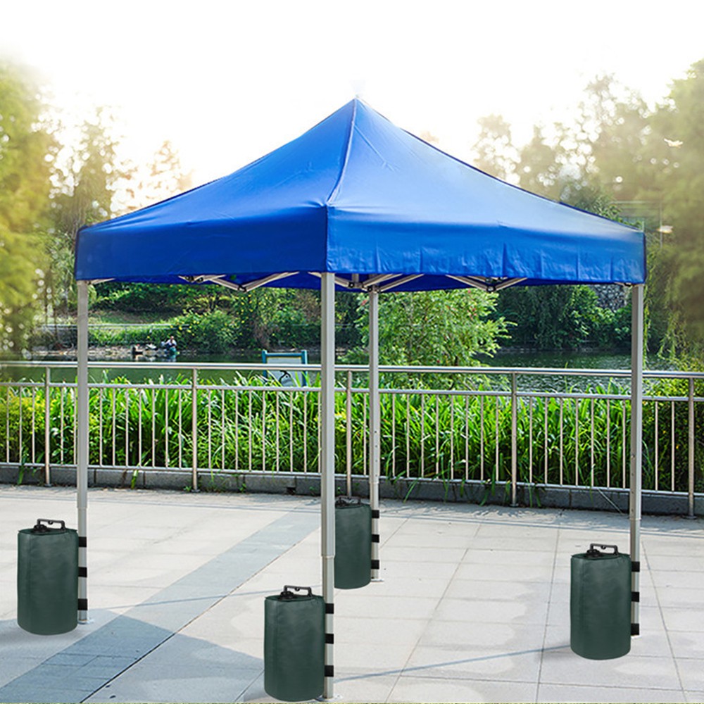 4 X Water Bags Canopy Weight Water Bag Weight Anchor Base for Gazebo Market Stalls Tent Awnings Camping Umbrella Green