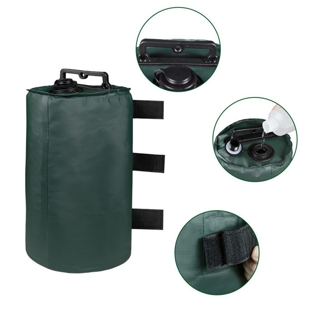 4 X Water Bags Canopy Weight Water Bag Weight Anchor Base for Gazebo Market Stalls Tent Awnings Camping Umbrella Green