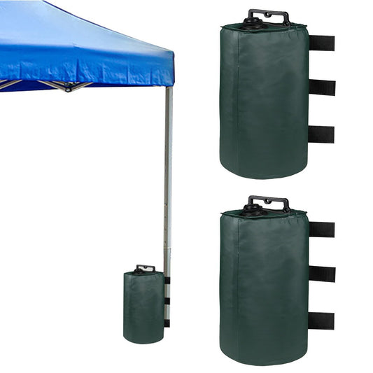 2 X Water Bags Canopy Weight Water Bag Weight Anchor Base for Gazebo Market Stalls Tent Awnings Camping Umbrella Green