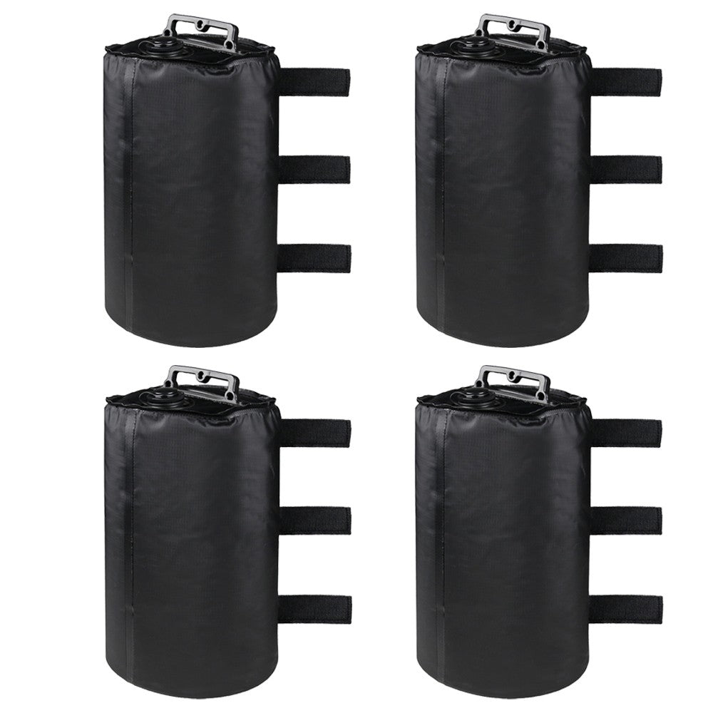 4 X Water Bags Canopy Weight Water Bag Weight Anchor Base for Gazebo Market Stalls Tent Awnings Camping Umbrella Black