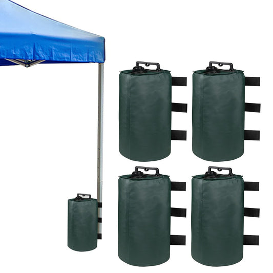 4 X Water Bags Canopy Weight Water Bag Weight Anchor Base for Gazebo Market Stalls Tent Awnings Camping Umbrella Green