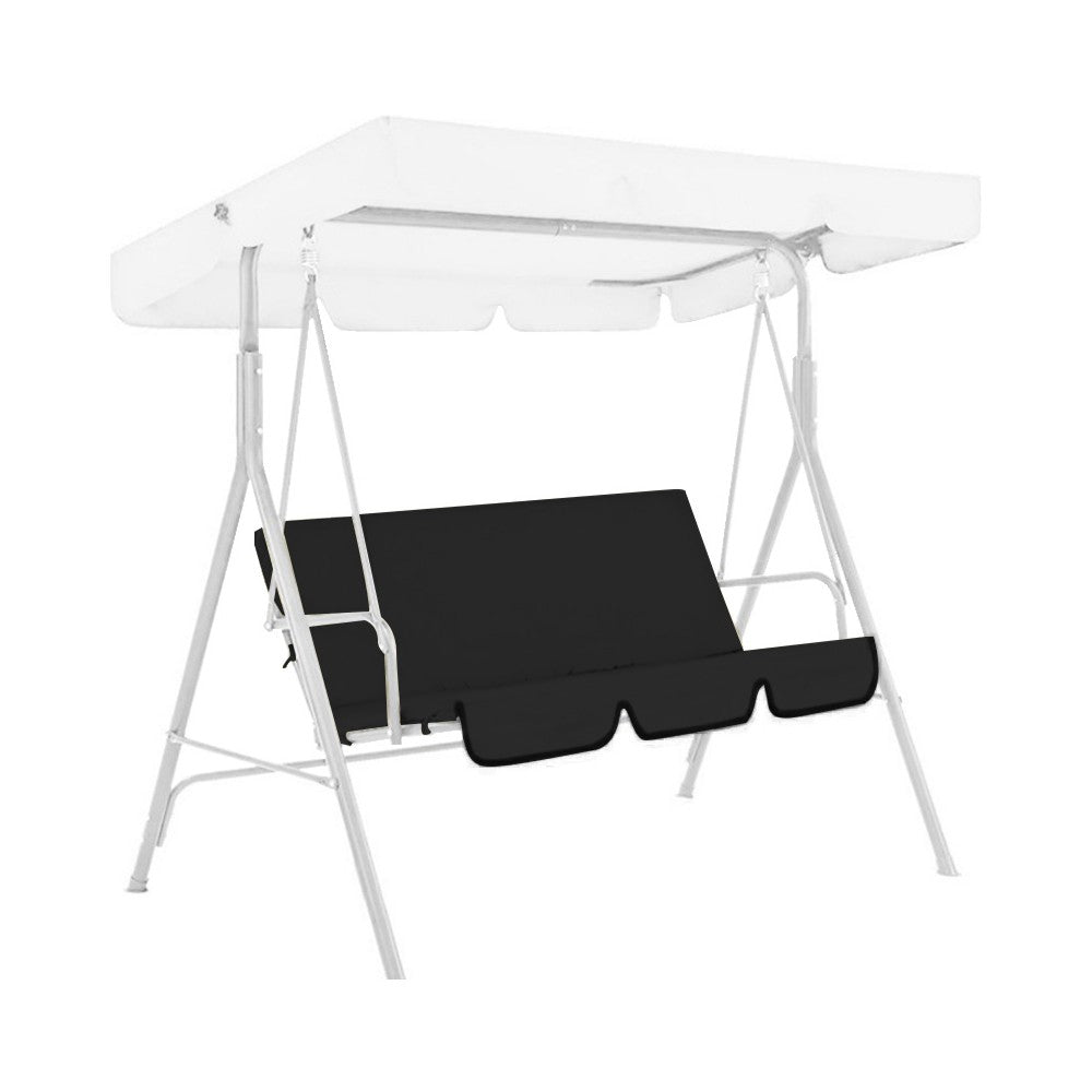 1 X For 3 Seater Swing Chair Water Resistant Seat Cover Garden Yard Chair Cushion Black