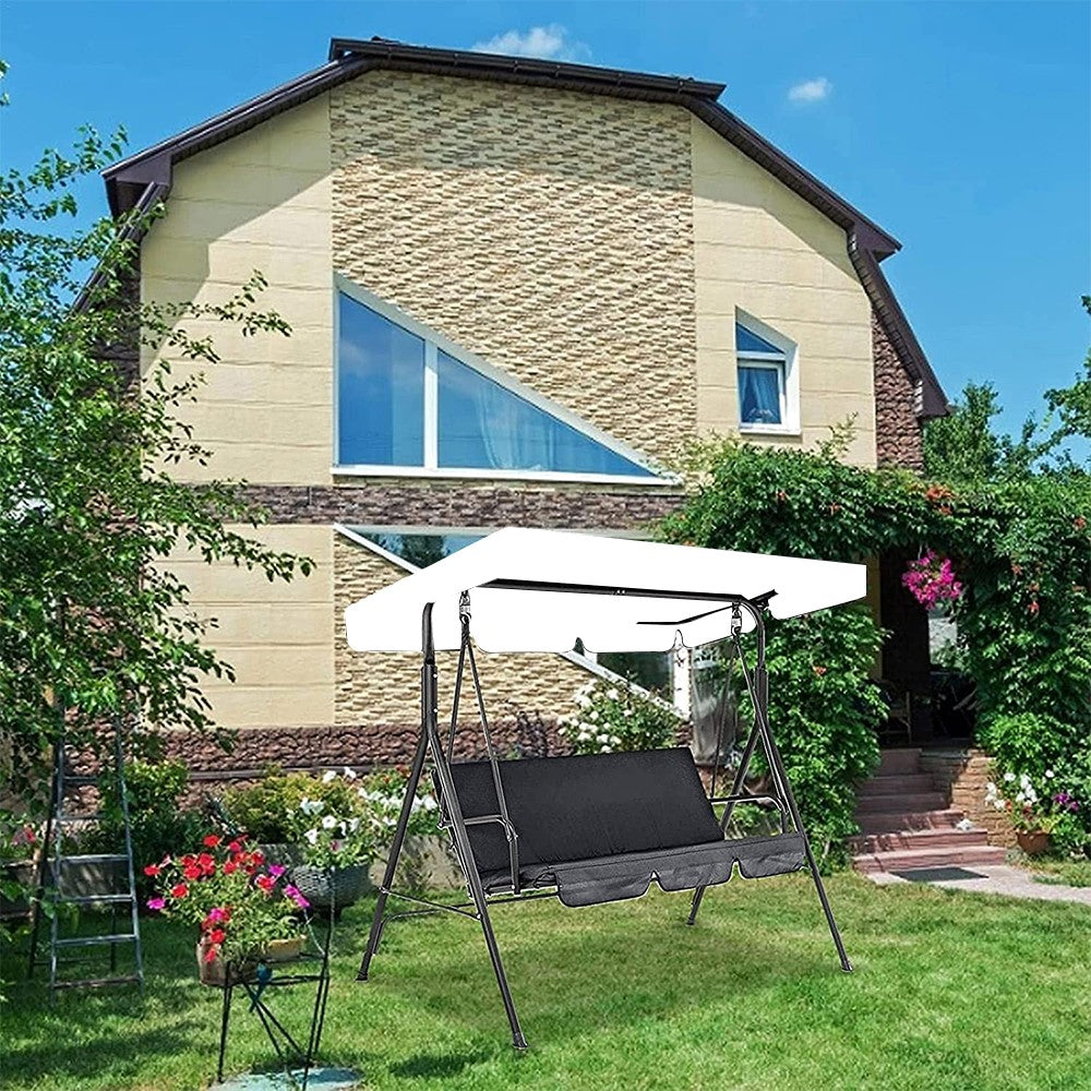 1 X For 3 Seater Swing Chair Water Resistant Seat Cover Garden Yard Chair Cushion Black